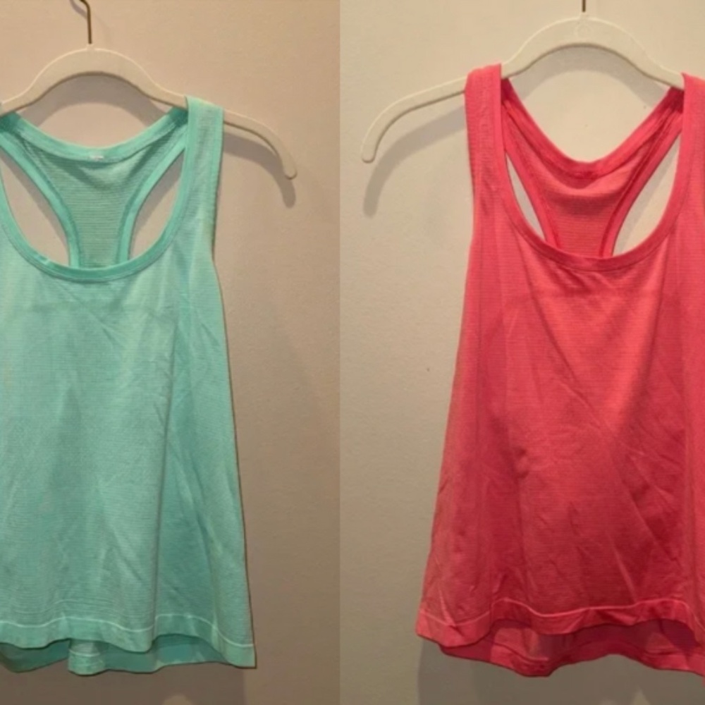 Lululemon Swiftly Tech Tank Tops BUNDLE | Size 12 | Wild Mint & Coral
